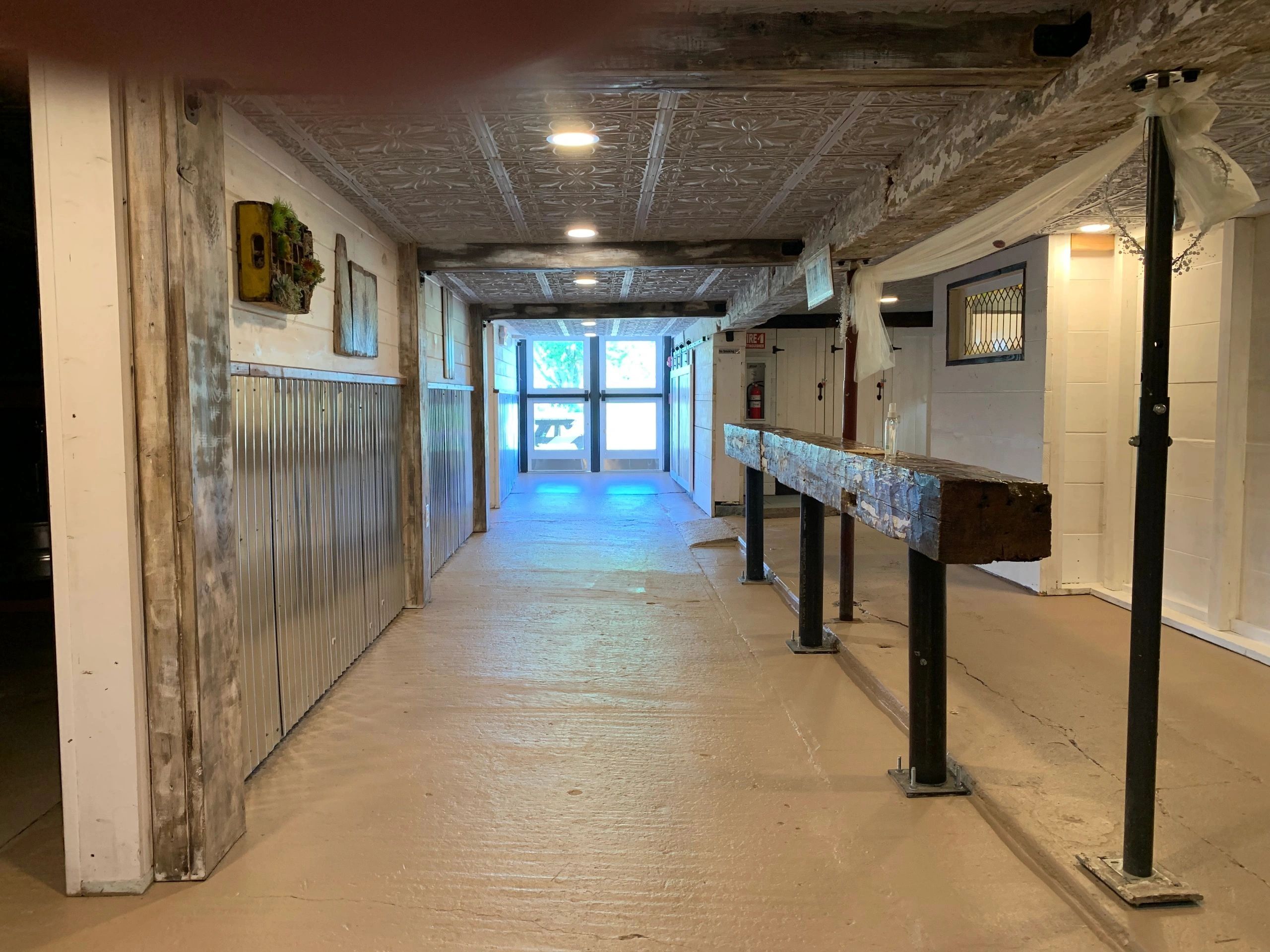 Interior detail of the barn